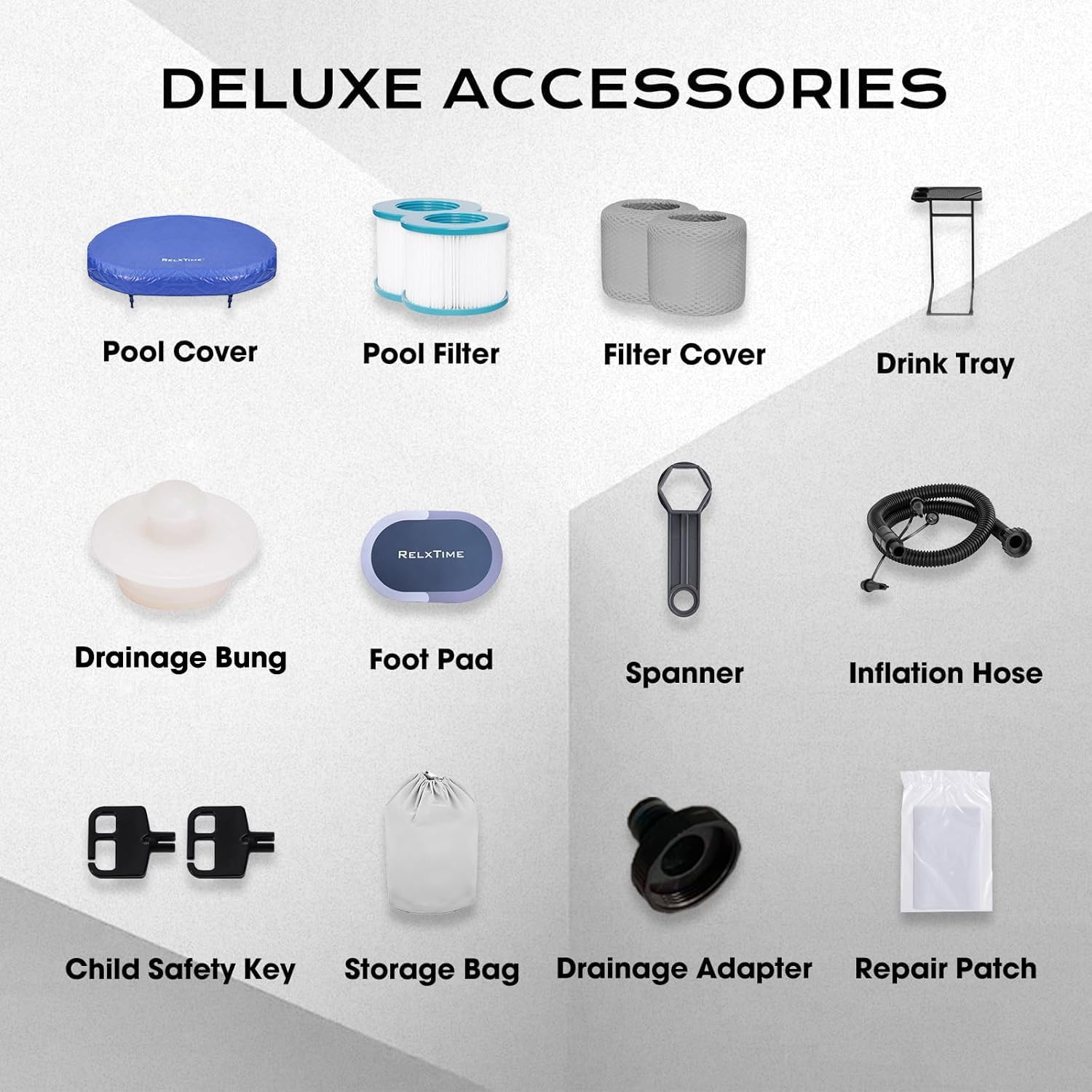 Inflatable 2 Person Hot Tub Outdoor, 100 Air Jets Portable Oval Spa with Built in Heater Pump, Blow Up Hottub for Relaxation, Table Tray, 2 Filters, Blue