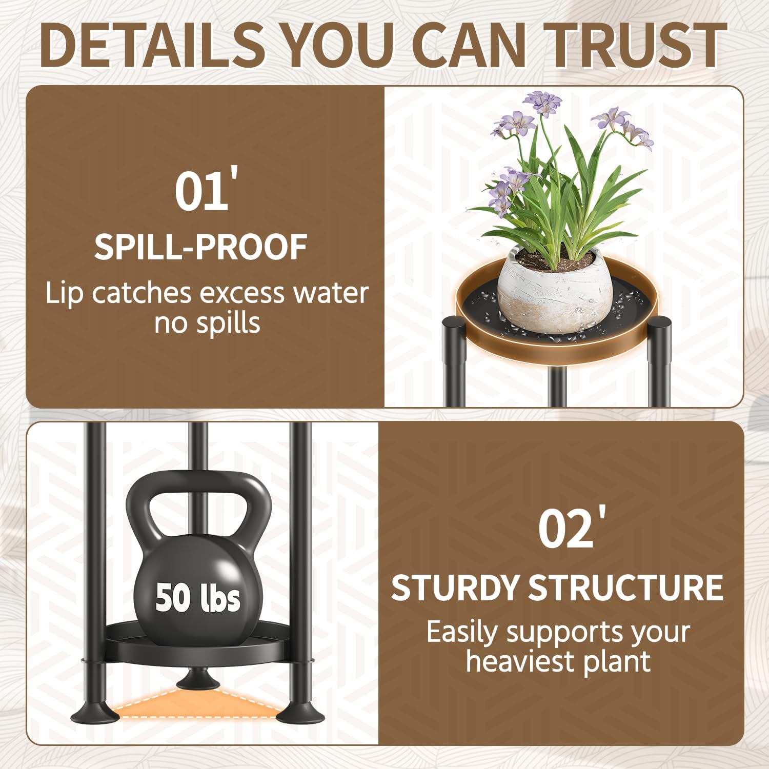 LASZOLA 3 Tier Black Corner Plant Stand Indoor for Large Tall Flower, Heavy Duty Sturdy Metal Vertical Tiered Planters Holder for Patio, Multi Level Wrought Iron Organizer Décor for Modern Farmhouse