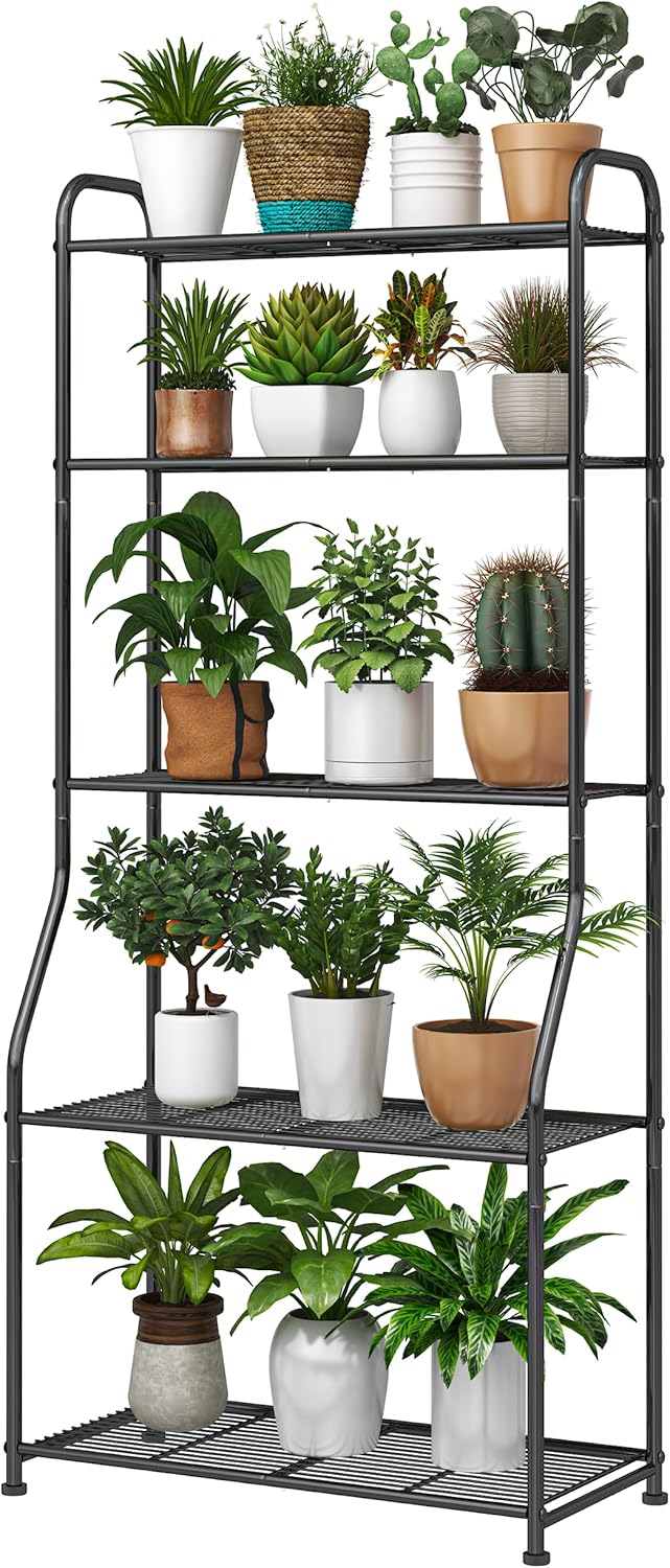 Simple Trending Plant Stand Outdoor Indoor 3 Tier Metal Waterproof Plant Shelf for Living Room Balcony Garden